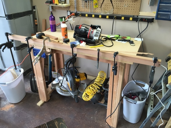 Lamp upright glue-up